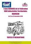 Fédération SUD Collectivités Territoriales : Congrès fédéral 2016